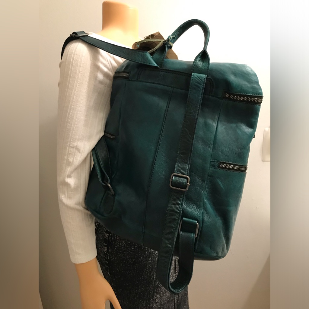 Nwt Genuine Leather Emerald Backpack